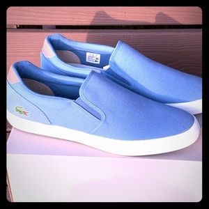 Blue Lacoste size 12 slip on shoes